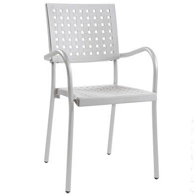 Кресло Papatya Karea белое, база алюминий