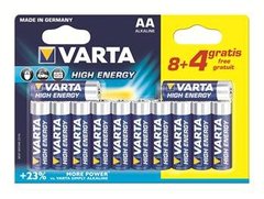Батарейка VARTA HIGH Energy AA BLI 12 (8 + 4) ALKALINE