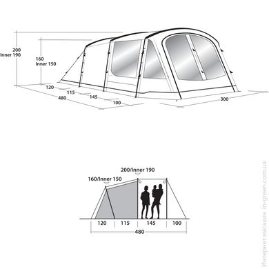 Палатка OUTWELL Springwood 5 Green (111211)