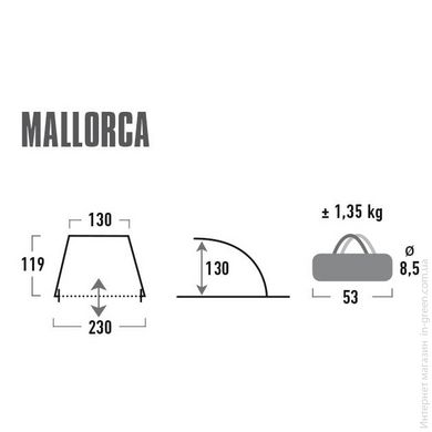 Палатка HIGH PEAK Mallorca 40 Blue/Grey (10128)