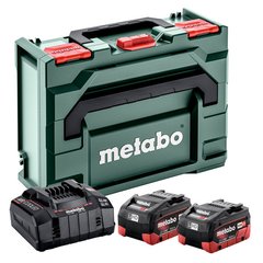 Набор аккумуляторов METABO 2x LiHD 10Ah+ASC 145+metaBOX 215