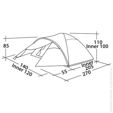 Палатка EASY CAMP Quasar 200 Teal Green (120360)