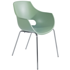 Кресло Papatya Opal-ML PRO зелений резеда, ножки хром